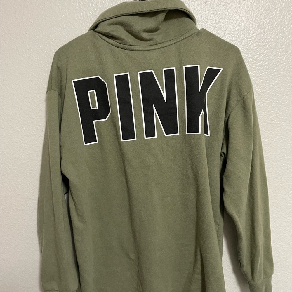 PINK VS Green Sweatshirt